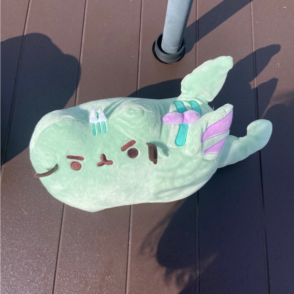 GUND Pusheen Dragonsheen Squeezer Wing Movement Stuffed Cat Dragon, Green - Picture 6 of 10